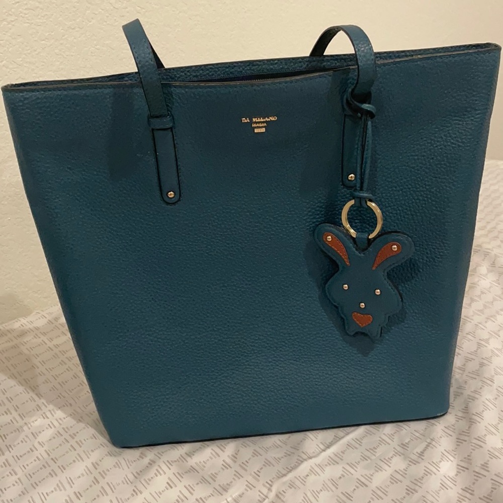 Teal color brand new never used Da Milano Tote bag
